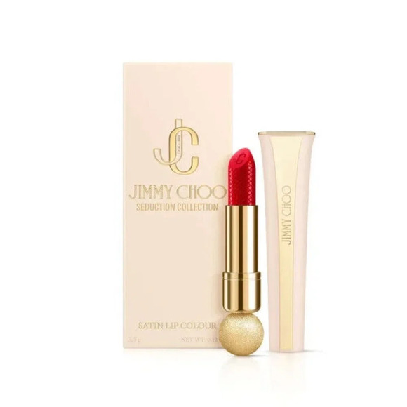 Jimmy Choo Logo Seduction Collection Full Coverage Satin Lip Color - Red Carpet - Picture 3 of 8